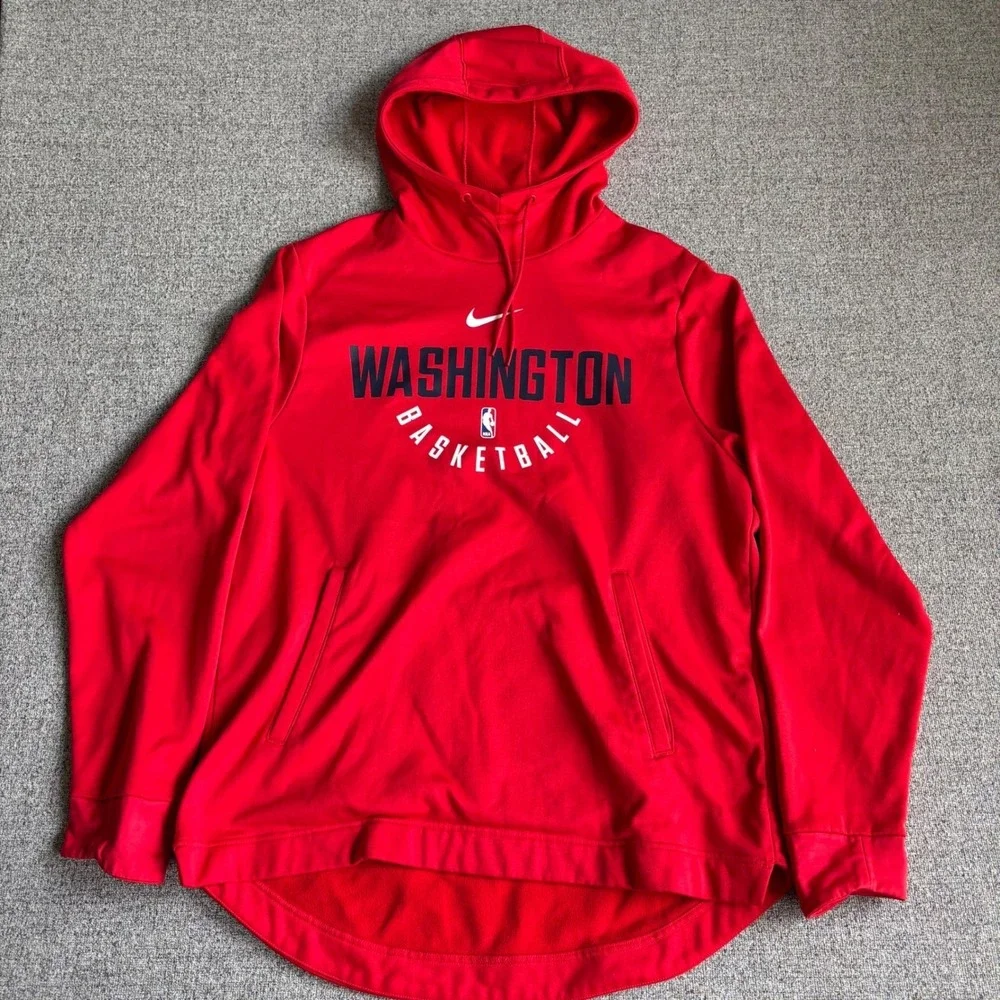 Nike Washington Basketball NBA Hoodie Mens Large Red Dri-FIT Pullover 858870-657